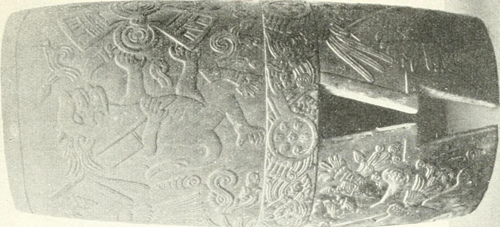 An illustration from L'art ancien du Mexique, simple esquisse, 1922, leaf 46