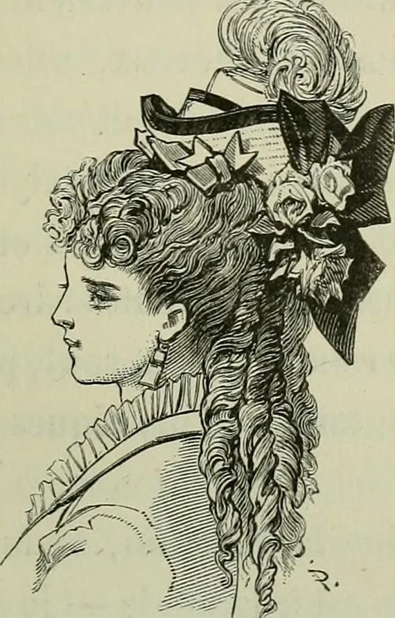 An illustration from L'art dans la parure et dans le vêtement, 1875, leaf 155