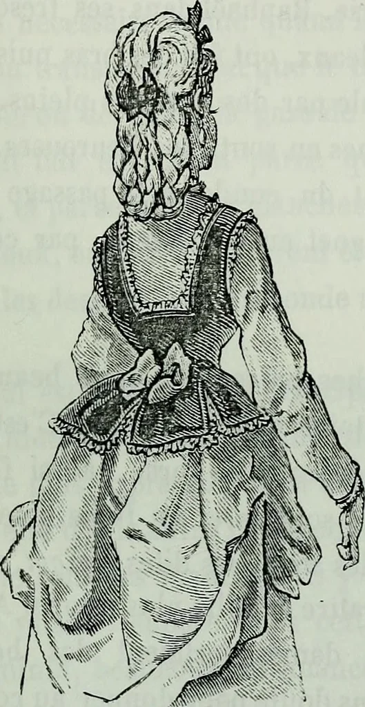 An illustration from L'art dans la parure et dans le vêtement, 1875, leaf 221