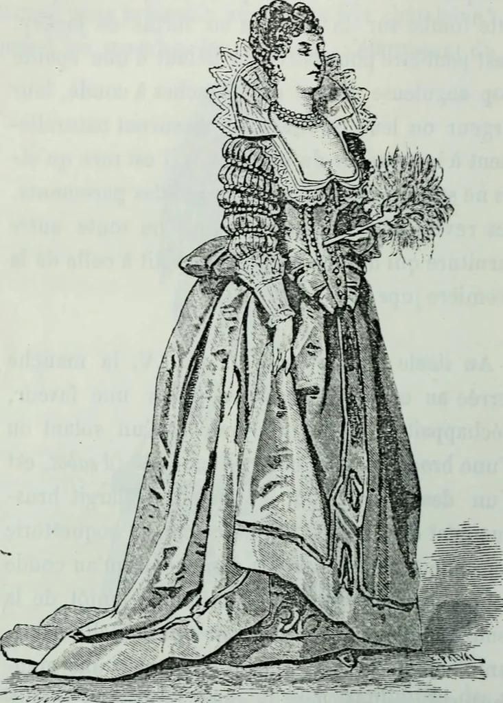 An illustration from L'art dans la parure et dans le vêtement, 1875, leaf 226