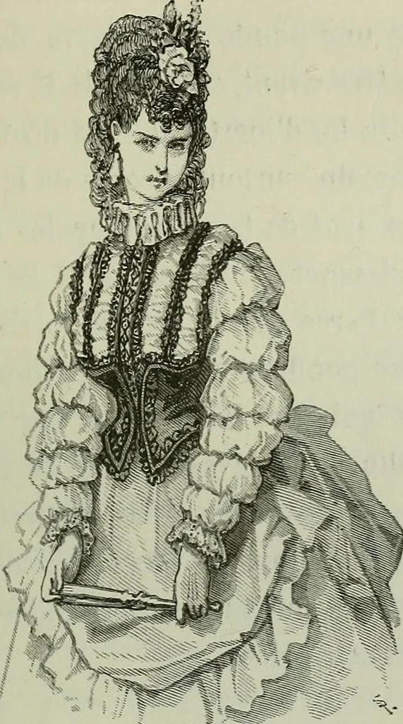 An illustration from L'art dans la parure et dans le vêtement, 1875, leaf 229