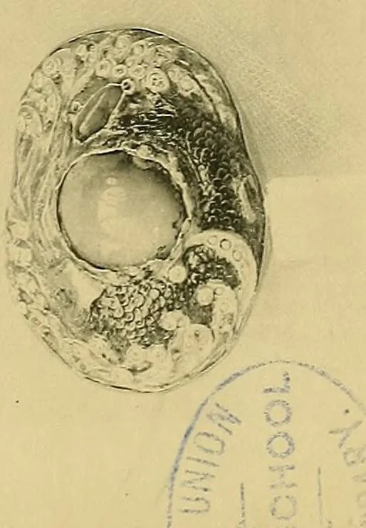 An illustration from L'art décoratif aux salons de 1906 : Société des artistes français, Société nationale des beaux-arts : bijouterie, joaillerie, orfèvrerie, céramique, 1906, leaf 35