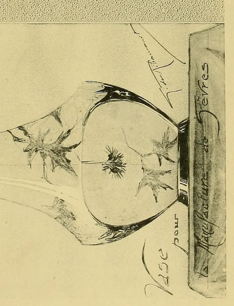 An illustration from L'art décoratif aux salons de 1906 : Société des artistes français, Société nationale des beaux-arts : bijouterie, joaillerie, orfèvrerie, céramique, 1906, leaf 45