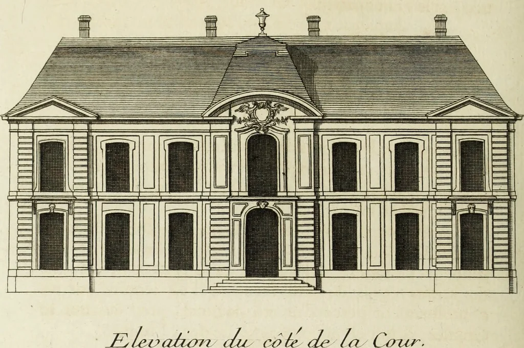 An illustration from L'art de bâtir des maisons de campagne : où l'on traite de leur distribution, de leur construction, & de leur decoration ... : avec l'explication de ses projets, et des desseins de menuiserie, de serrurerie, de parterres, & d'autres ornemens propres à la decoration intérieure & extérieure ..., 1743, leaf 159