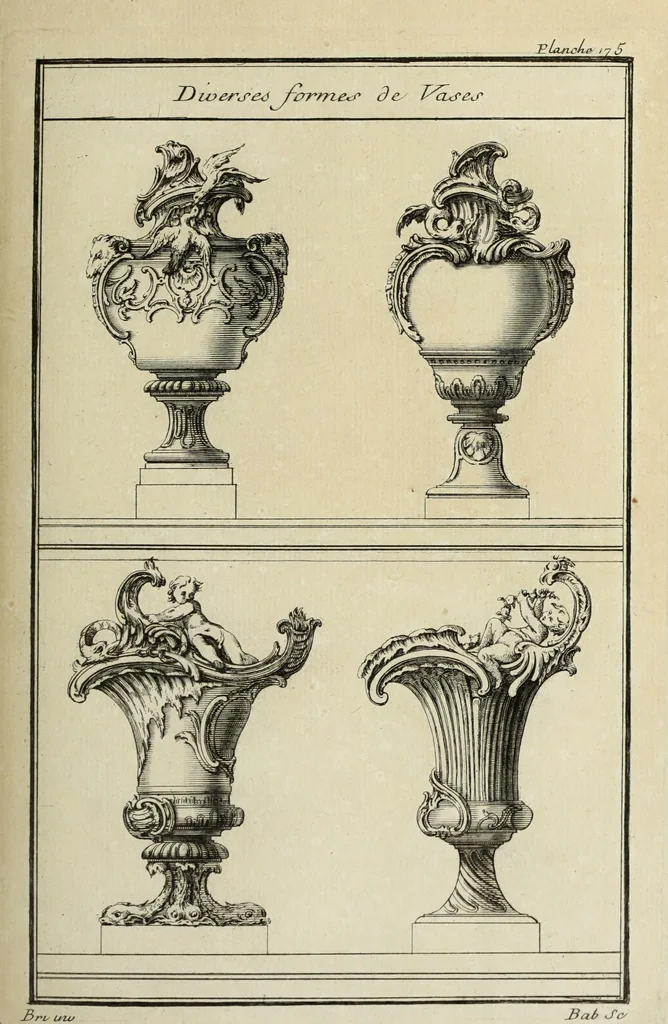 An illustration from L'art de bâtir des maisons de campagne : où l'on traite de leur distribution, de leur construction, & de leur decoration ... : avec l'explication de ses projets, et des desseins de menuiserie, de serrurerie, de parterres, & d'autres ornemens propres à la decoration intérieure & extérieure ..., 1743, leaf 306