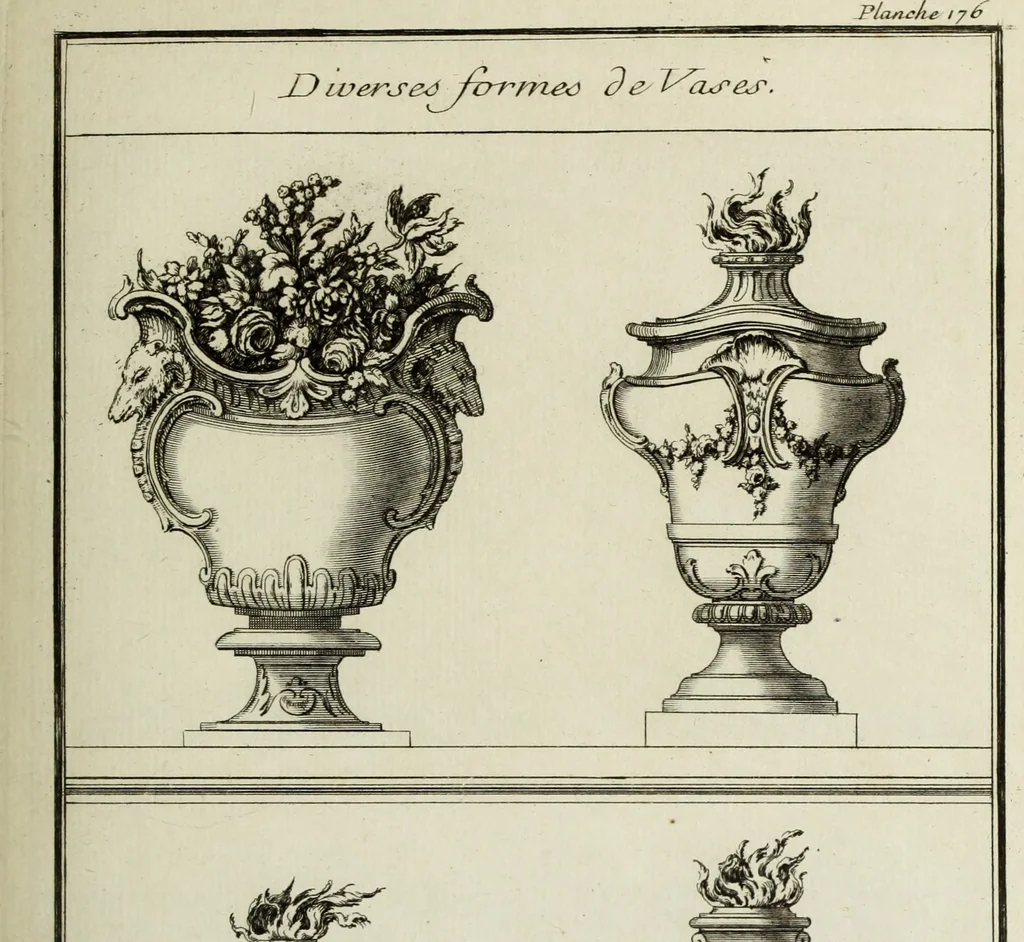 An illustration from L'art de bâtir des maisons de campagne : où l'on traite de leur distribution, de leur construction, & de leur decoration ... : avec l'explication de ses projets, et des desseins de menuiserie, de serrurerie, de parterres, & d'autres ornemens propres à la decoration intérieure & extérieure ..., 1743, leaf 308
