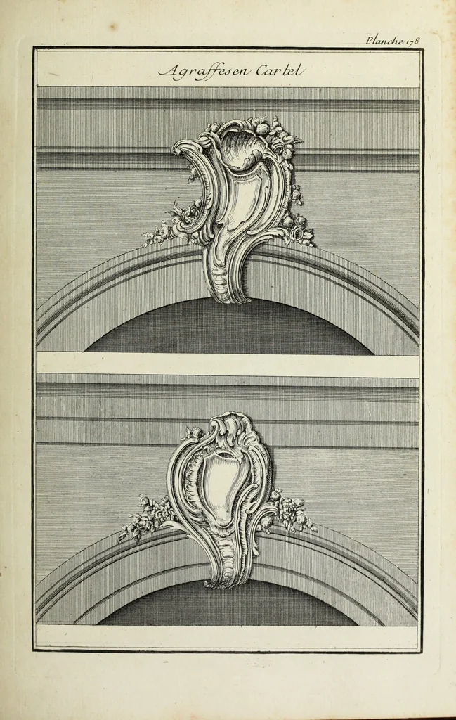 An illustration from L'art de bâtir des maisons de campagne : où l'on traite de leur distribution, de leur construction, & de leur decoration ... : avec l'explication de ses projets, et des desseins de menuiserie, de serrurerie, de parterres, & d'autres ornemens propres à la decoration intérieure & extérieure ..., 1743, leaf 312