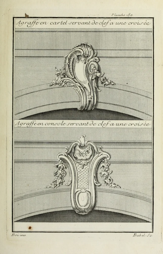 An illustration from L'art de bâtir des maisons de campagne : où l'on traite de leur distribution, de leur construction, & de leur decoration ... : avec l'explication de ses projets, et des desseins de menuiserie, de serrurerie, de parterres, & d'autres ornemens propres à la decoration intérieure & extérieure ..., 1743, leaf 316