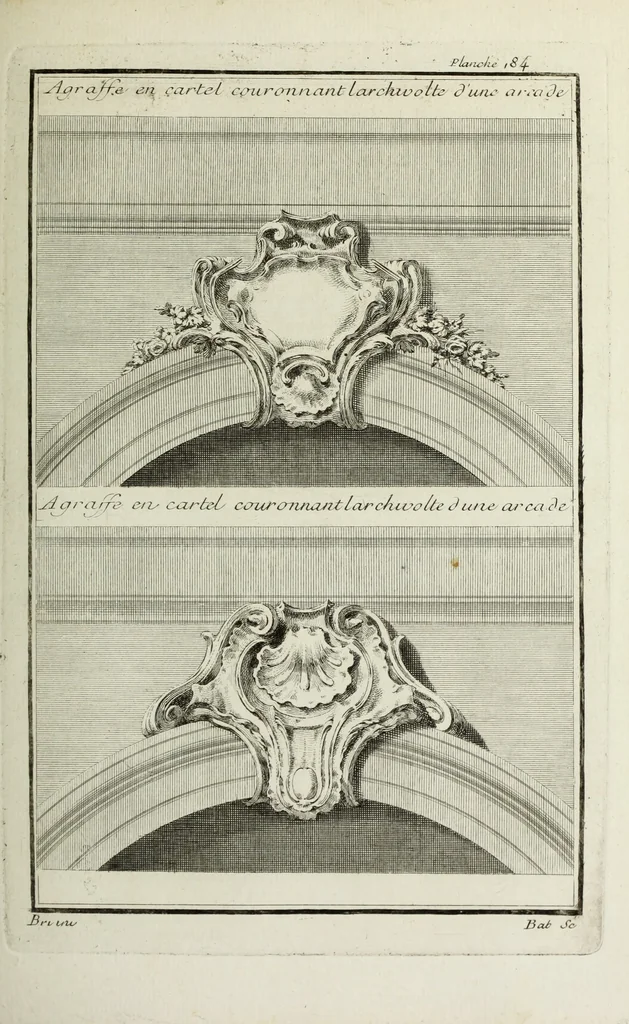 An illustration from L'art de bâtir des maisons de campagne : où l'on traite de leur distribution, de leur construction, & de leur decoration ... : avec l'explication de ses projets, et des desseins de menuiserie, de serrurerie, de parterres, & d'autres ornemens propres à la decoration intérieure & extérieure ..., 1743, leaf 324