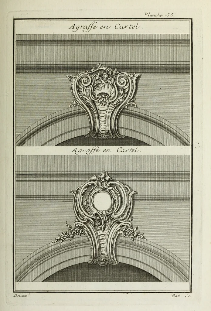 An illustration from L'art de bâtir des maisons de campagne : où l'on traite de leur distribution, de leur construction, & de leur decoration ... : avec l'explication de ses projets, et des desseins de menuiserie, de serrurerie, de parterres, & d'autres ornemens propres à la decoration intérieure & extérieure ..., 1743, leaf 326