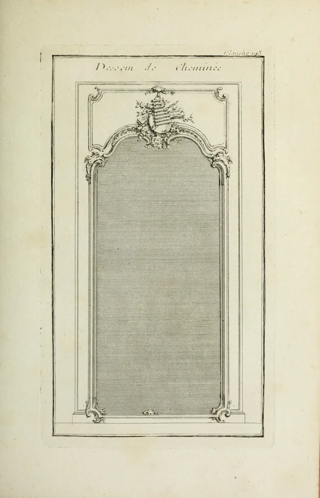 An illustration from L'art de bâtir des maisons de campagne : où l'on traite de leur distribution, de leur construction, & de leur decoration ... : avec l'explication de ses projets, et des desseins de menuiserie, de serrurerie, de parterres, & d'autres ornemens propres à la decoration intérieure & extérieure ..., 1743, leaf 350