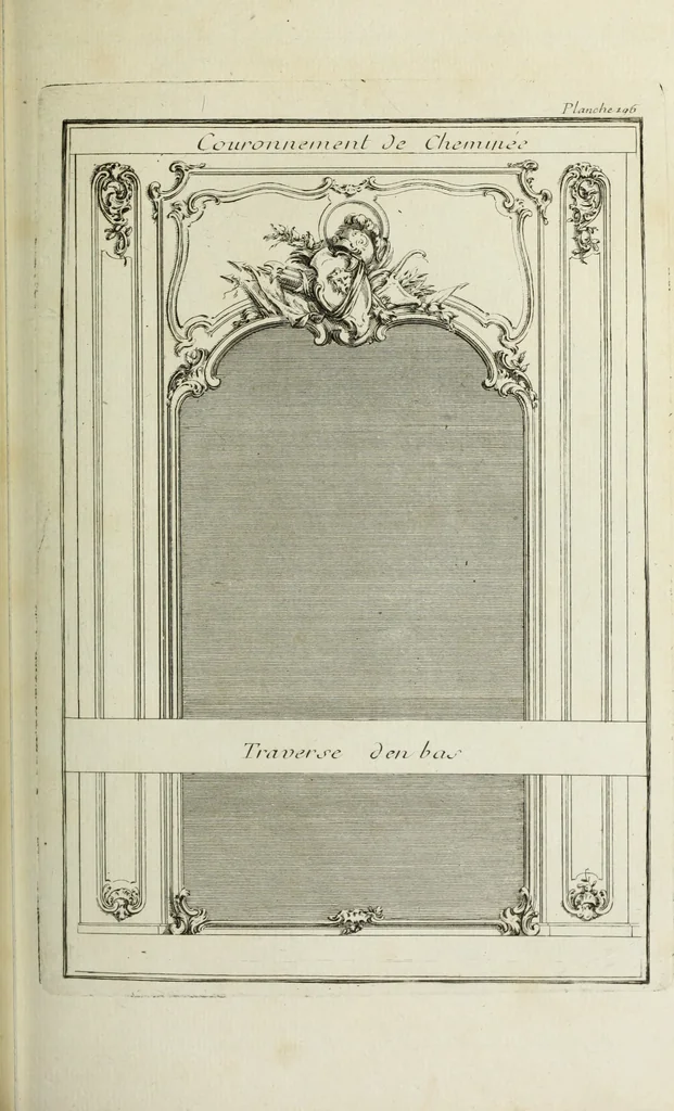 An illustration from L'art de bâtir des maisons de campagne : où l'on traite de leur distribution, de leur construction, & de leur decoration ... : avec l'explication de ses projets, et des desseins de menuiserie, de serrurerie, de parterres, & d'autres ornemens propres à la decoration intérieure & extérieure ..., 1743, leaf 352