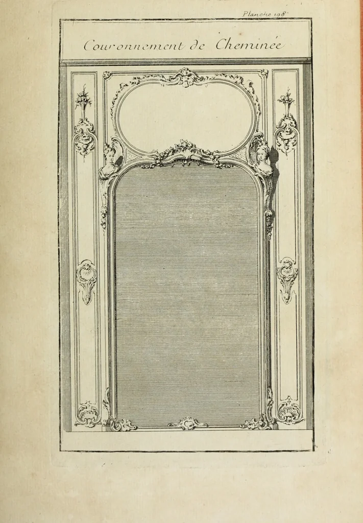 An illustration from L'art de bâtir des maisons de campagne : où l'on traite de leur distribution, de leur construction, & de leur decoration ... : avec l'explication de ses projets, et des desseins de menuiserie, de serrurerie, de parterres, & d'autres ornemens propres à la decoration intérieure & extérieure ..., 1743, leaf 356