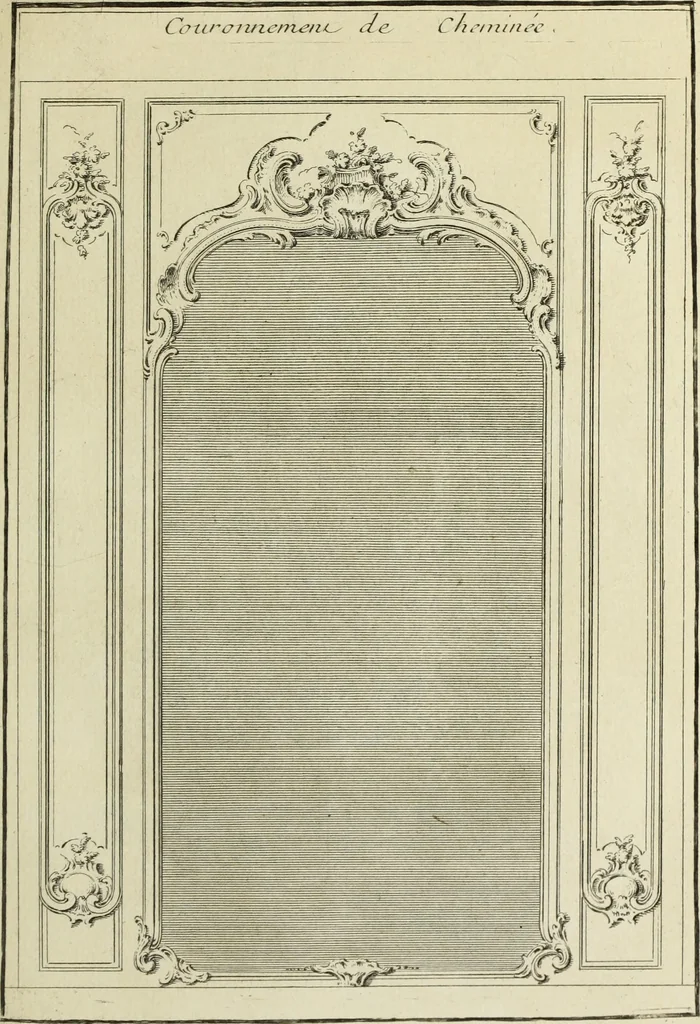 An illustration from L'art de bâtir des maisons de campagne : où l'on traite de leur distribution, de leur construction, & de leur decoration ... : avec l'explication de ses projets, et des desseins de menuiserie, de serrurerie, de parterres, & d'autres ornemens propres à la decoration intérieure & extérieure ..., 1743, leaf 370
