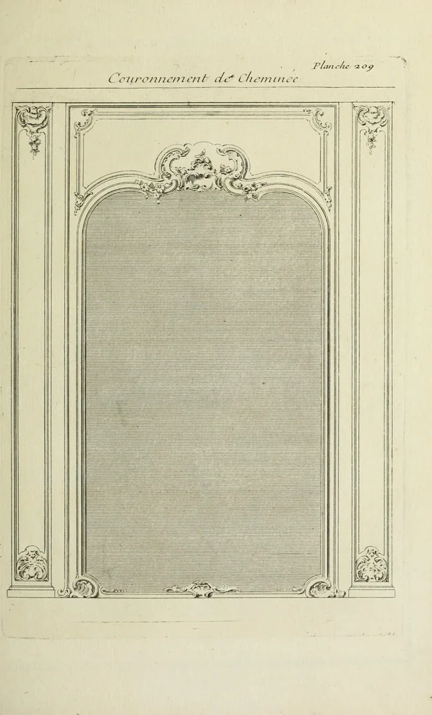 An illustration from L'art de bâtir des maisons de campagne : où l'on traite de leur distribution, de leur construction, & de leur decoration ... : avec l'explication de ses projets, et des desseins de menuiserie, de serrurerie, de parterres, & d'autres ornemens propres à la decoration intérieure & extérieure ..., 1743, leaf 378