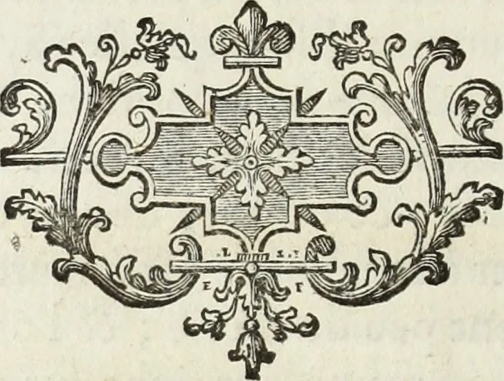An illustration from L'art de bâtir des maisons de campagne : où l'on traite de leur distribution, de leur construction, & de leur decoration ... : avec l'explication de ses projets, et des desseins de menuiserie, de serrurerie, de parterres, & d'autres ornemens propres à la decoration intérieure & extérieure ..., 1743, leaf 449
