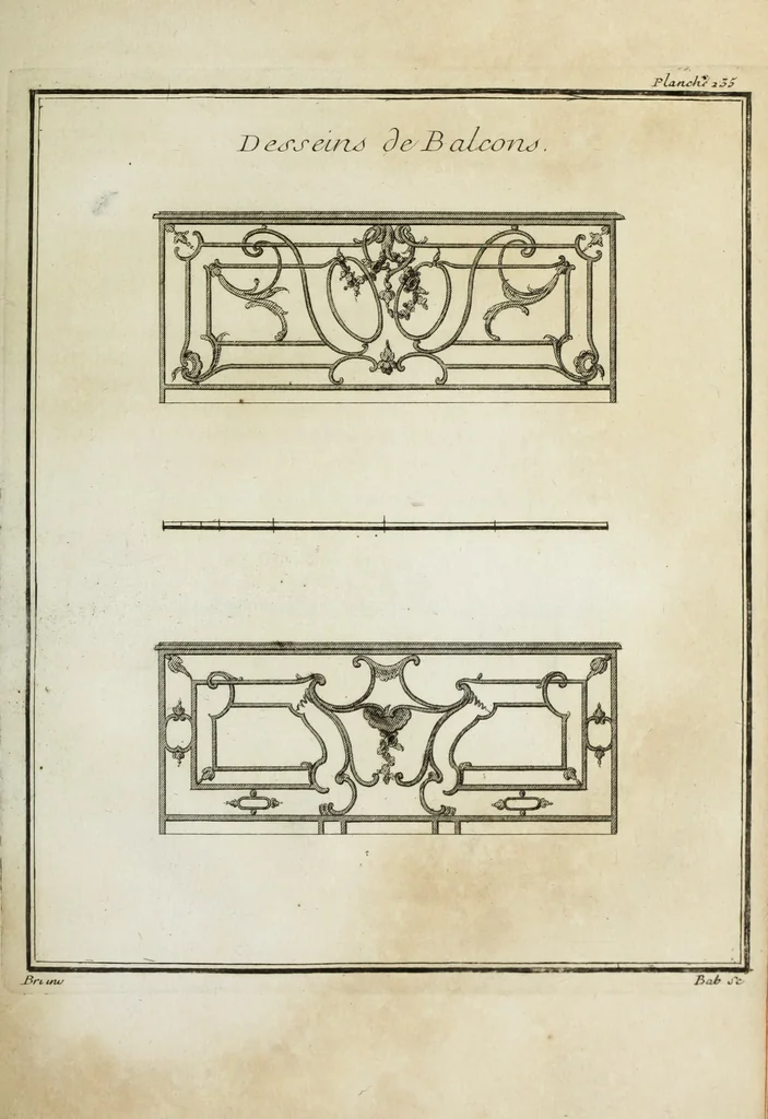 An illustration from L'art de bâtir des maisons de campagne : où l'on traite de leur distribution, de leur construction, & de leur decoration ... : avec l'explication de ses projets, et des desseins de menuiserie, de serrurerie, de parterres, & d'autres ornemens propres à la decoration intérieure & extérieure ..., 1743, leaf 450