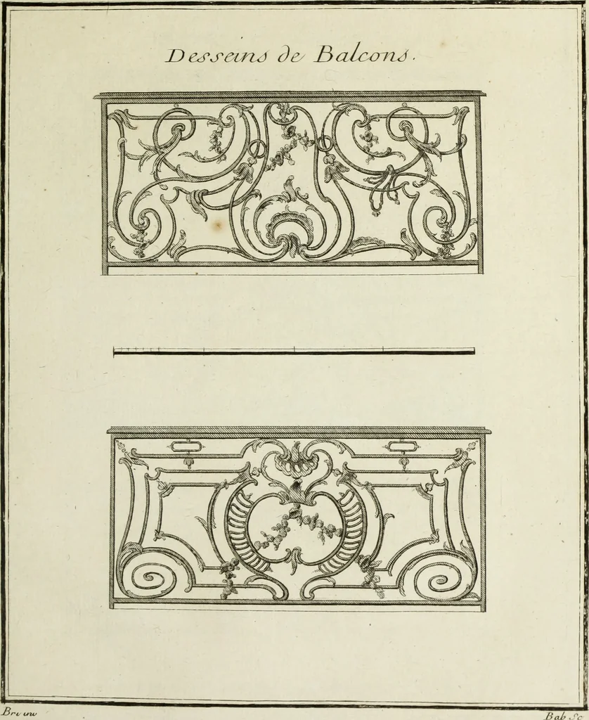 An illustration from L'art de bâtir des maisons de campagne : où l'on traite de leur distribution, de leur construction, & de leur decoration ... : avec l'explication de ses projets, et des desseins de menuiserie, de serrurerie, de parterres, & d'autres ornemens propres à la decoration intérieure & extérieure ..., 1743, leaf 456