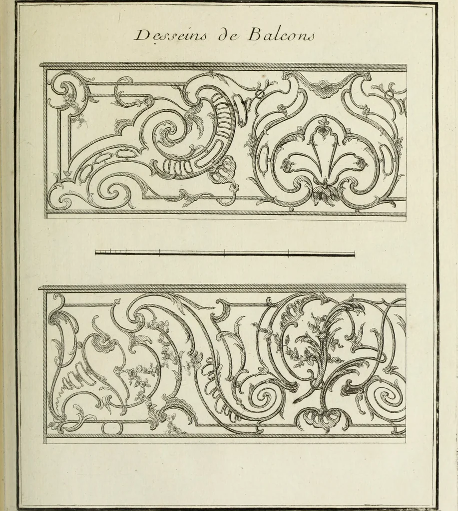 An illustration from L'art de bâtir des maisons de campagne : où l'on traite de leur distribution, de leur construction, & de leur decoration ... : avec l'explication de ses projets, et des desseins de menuiserie, de serrurerie, de parterres, & d'autres ornemens propres à la decoration intérieure & extérieure ..., 1743, leaf 468