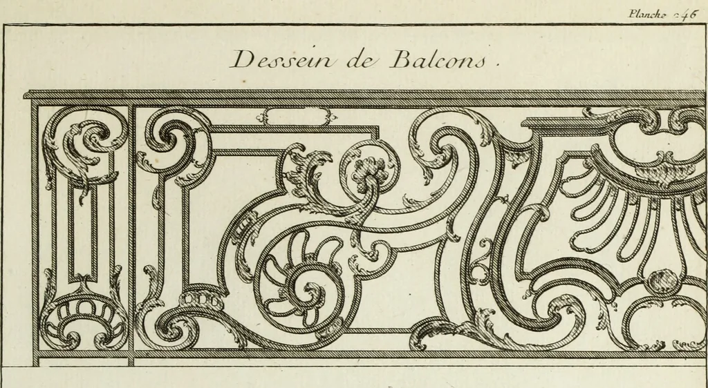 An illustration from L'art de bâtir des maisons de campagne : où l'on traite de leur distribution, de leur construction, & de leur decoration ... : avec l'explication de ses projets, et des desseins de menuiserie, de serrurerie, de parterres, & d'autres ornemens propres à la decoration intérieure & extérieure ..., 1743, leaf 472