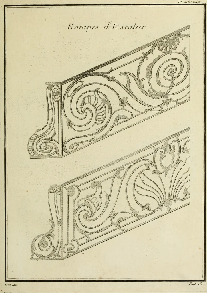 An illustration from L'art de bâtir des maisons de campagne : où l'on traite de leur distribution, de leur construction, & de leur decoration ... : avec l'explication de ses projets, et des desseins de menuiserie, de serrurerie, de parterres, & d'autres ornemens propres à la decoration intérieure & extérieure ..., 1743, leaf 478