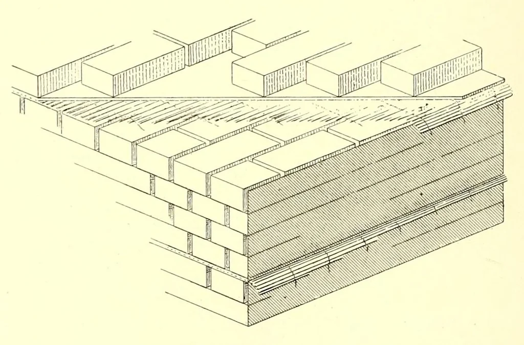 An illustration from L'art de bâtir chez les Égyptiens, 1904, leaf 22