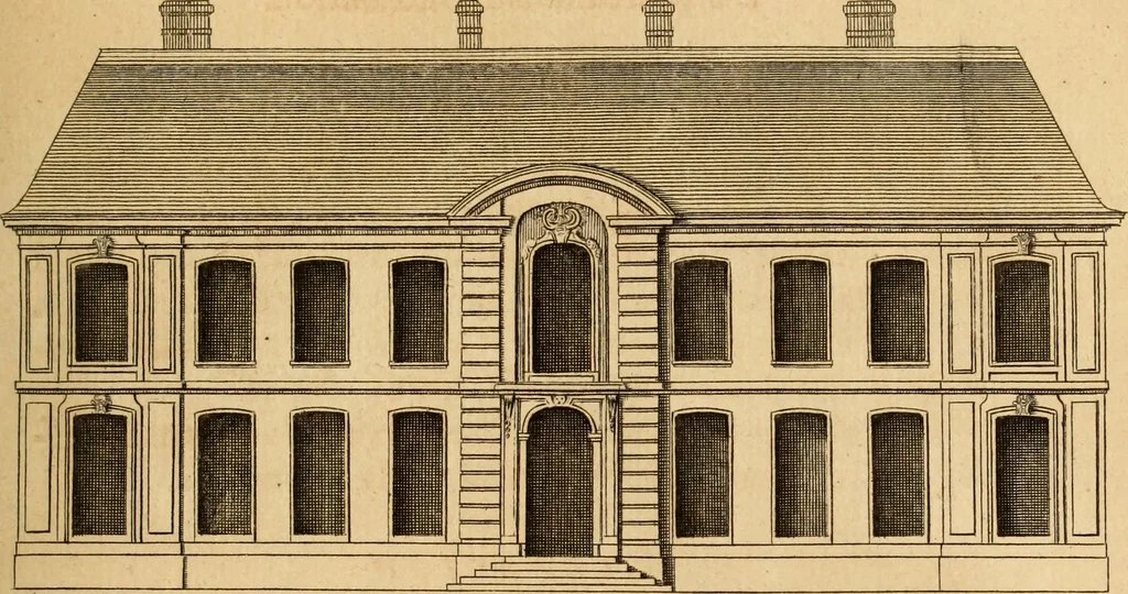 An illustration from L'art de bâtir des maisons de campagne : où L'on traite de leur distribution, de leur construction, & de leur decoration ... Avec l'explication de ces projets, et des desseins de menuiserie, de serrurerie, de parterres, & d'autres ornemens propres à la decoration intérieure & extérieure ..., 1761, leaf 134
