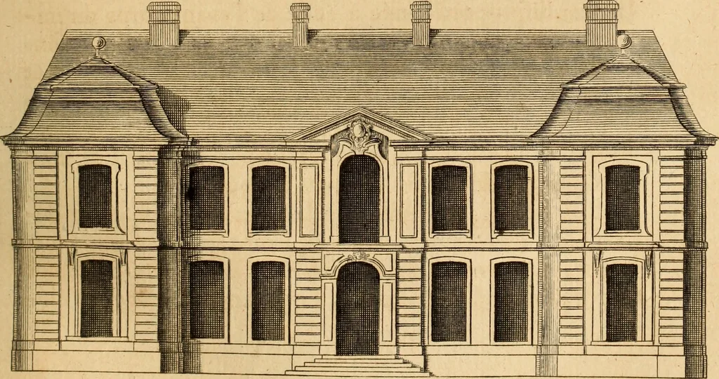 An illustration from L'art de bâtir des maisons de campagne : où L'on traite de leur distribution, de leur construction, & de leur decoration ... Avec l'explication de ces projets, et des desseins de menuiserie, de serrurerie, de parterres, & d'autres ornemens propres à la decoration intérieure & extérieure ..., 1761, leaf 134