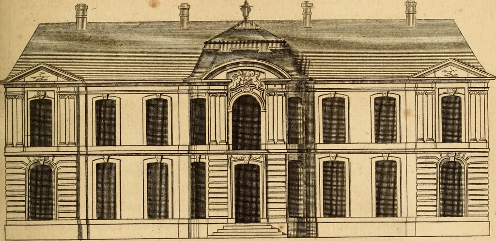 An illustration from L'art de bâtir des maisons de campagne : où L'on traite de leur distribution, de leur construction, & de leur decoration ... Avec l'explication de ces projets, et des desseins de menuiserie, de serrurerie, de parterres, & d'autres ornemens propres à la decoration intérieure & extérieure ..., 1761, leaf 172