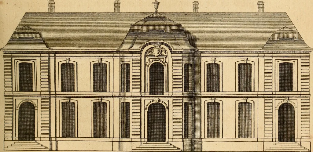 An illustration from L'art de bâtir des maisons de campagne : où L'on traite de leur distribution, de leur construction, & de leur decoration ... Avec l'explication de ces projets, et des desseins de menuiserie, de serrurerie, de parterres, & d'autres ornemens propres à la decoration intérieure & extérieure ..., 1761, leaf 172