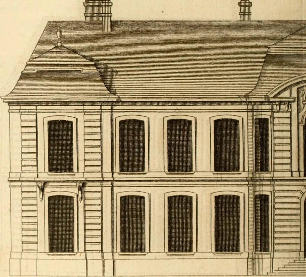 An illustration from L'art de bâtir des maisons de campagne : où L'on traite de leur distribution, de leur construction, & de leur decoration ... Avec l'explication de ces projets, et des desseins de menuiserie, de serrurerie, de parterres, & d'autres ornemens propres à la decoration intérieure & extérieure ..., 1761, leaf 305