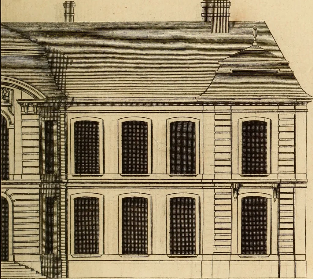 An illustration from L'art de bâtir des maisons de campagne : où L'on traite de leur distribution, de leur construction, & de leur decoration ... Avec l'explication de ces projets, et des desseins de menuiserie, de serrurerie, de parterres, & d'autres ornemens propres à la decoration intérieure & extérieure ..., 1761, leaf 306