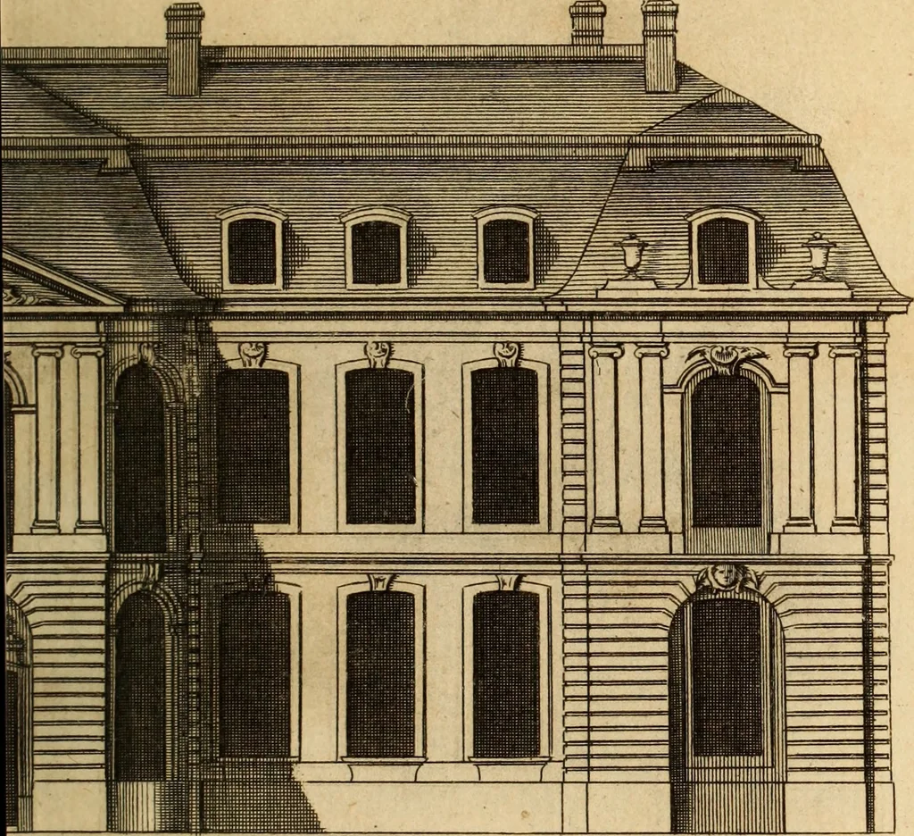 An illustration from L'art de bâtir des maisons de campagne : où L'on traite de leur distribution, de leur construction, & de leur decoration ... Avec l'explication de ces projets, et des desseins de menuiserie, de serrurerie, de parterres, & d'autres ornemens propres à la decoration intérieure & extérieure ..., 1761, leaf 420