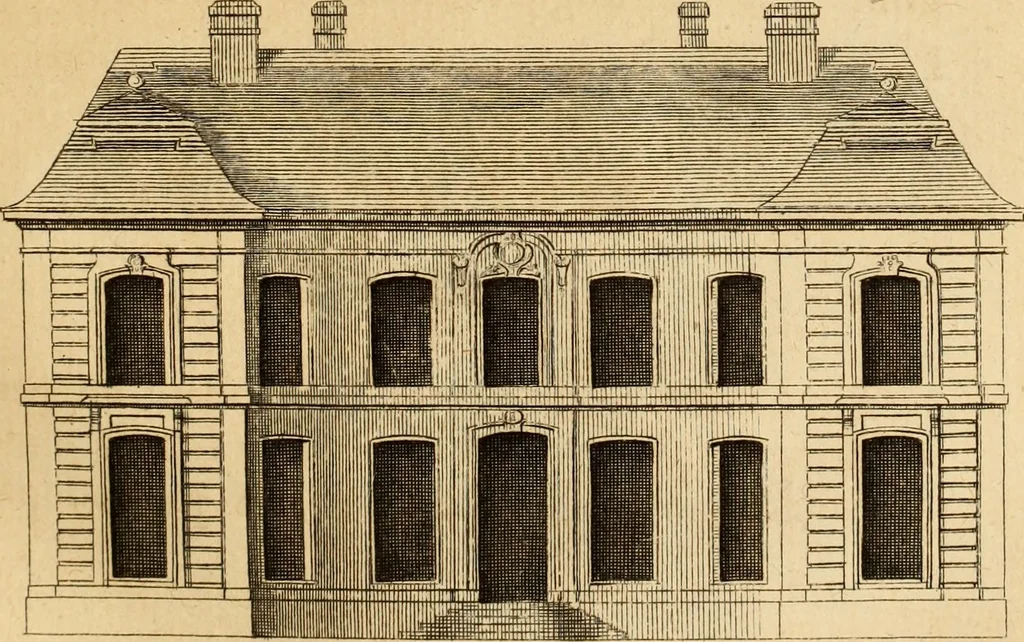 An illustration from L'art de bâtir des maisons de campagne : où L'on traite de leur distribution, de leur construction, & de leur decoration ... Avec l'explication de ces projets, et des desseins de menuiserie, de serrurerie, de parterres, & d'autres ornemens propres à la decoration intérieure & extérieure ..., 1761, leaf 78