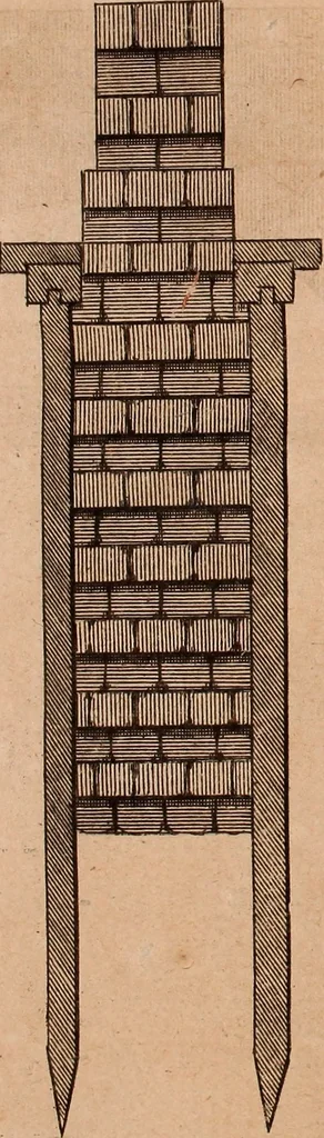 An illustration from L'art de bâtir des maisons de campagne : où L'on traite de leur distribution, de leur construction, & de leur decoration ... Avec l'explication de ces projets, et des desseins de menuiserie, de serrurerie, de parterres, & d'autres ornemens propres à la decoration intérieure & extérieure ..., 1761, leaf 130