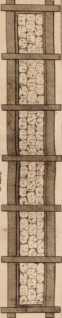 An illustration from L'art de bâtir des maisons de campagne : où L'on traite de leur distribution, de leur construction, & de leur decoration ... Avec l'explication de ces projets, et des desseins de menuiserie, de serrurerie, de parterres, & d'autres ornemens propres à la decoration intérieure & extérieure ..., 1761, leaf 136