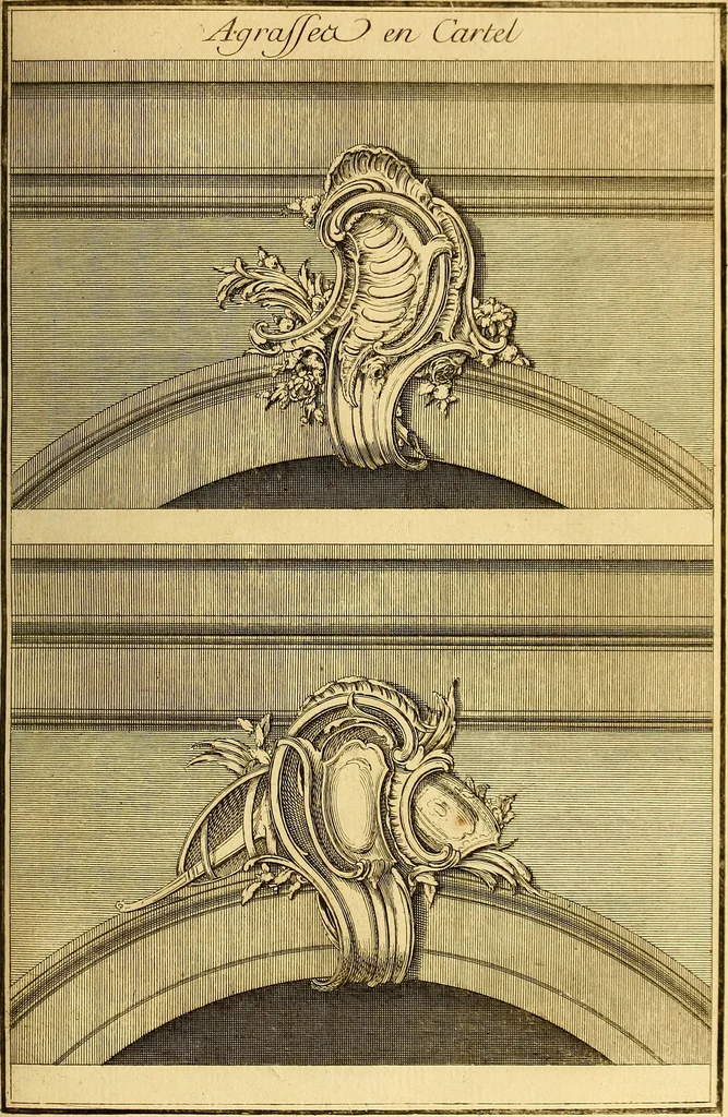 An illustration from L'art de bâtir des maisons de campagne : où L'on traite de leur distribution, de leur construction, & de leur decoration ... Avec l'explication de ces projets, et des desseins de menuiserie, de serrurerie, de parterres, & d'autres ornemens propres à la decoration intérieure & extérieure ..., 1761, leaf 296