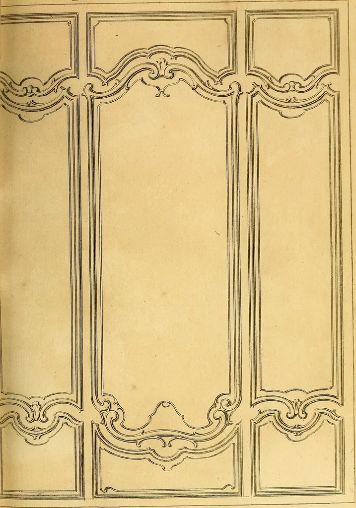 An illustration from L'art de bâtir des maisons de campagne : où L'on traite de leur distribution, de leur construction, & de leur decoration ... Avec l'explication de ces projets, et des desseins de menuiserie, de serrurerie, de parterres, & d'autres ornemens propres à la decoration intérieure & extérieure ..., 1761, leaf 306