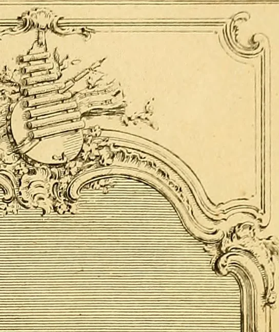 An illustration from L'art de bâtir des maisons de campagne : où L'on traite de leur distribution, de leur construction, & de leur decoration ... Avec l'explication de ces projets, et des desseins de menuiserie, de serrurerie, de parterres, & d'autres ornemens propres à la decoration intérieure & extérieure ..., 1761, leaf 318
