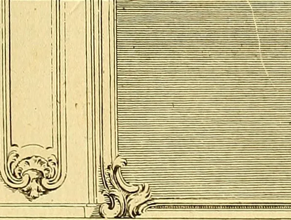 An illustration from L'art de bâtir des maisons de campagne : où L'on traite de leur distribution, de leur construction, & de leur decoration ... Avec l'explication de ces projets, et des desseins de menuiserie, de serrurerie, de parterres, & d'autres ornemens propres à la decoration intérieure & extérieure ..., 1761, leaf 320