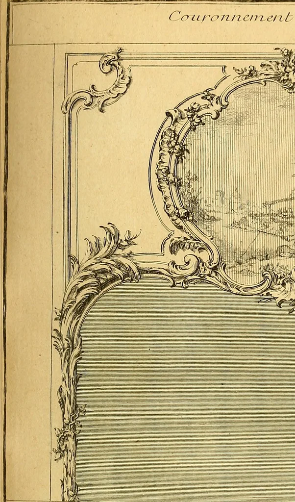 An illustration from L'art de bâtir des maisons de campagne : où L'on traite de leur distribution, de leur construction, & de leur decoration ... Avec l'explication de ces projets, et des desseins de menuiserie, de serrurerie, de parterres, & d'autres ornemens propres à la decoration intérieure & extérieure ..., 1761, leaf 322