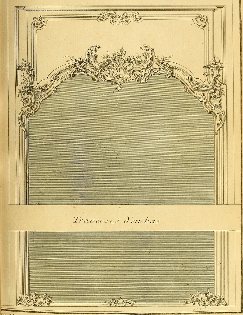 An illustration from L'art de bâtir des maisons de campagne : où L'on traite de leur distribution, de leur construction, & de leur decoration ... Avec l'explication de ces projets, et des desseins de menuiserie, de serrurerie, de parterres, & d'autres ornemens propres à la decoration intérieure & extérieure ..., 1761, leaf 328