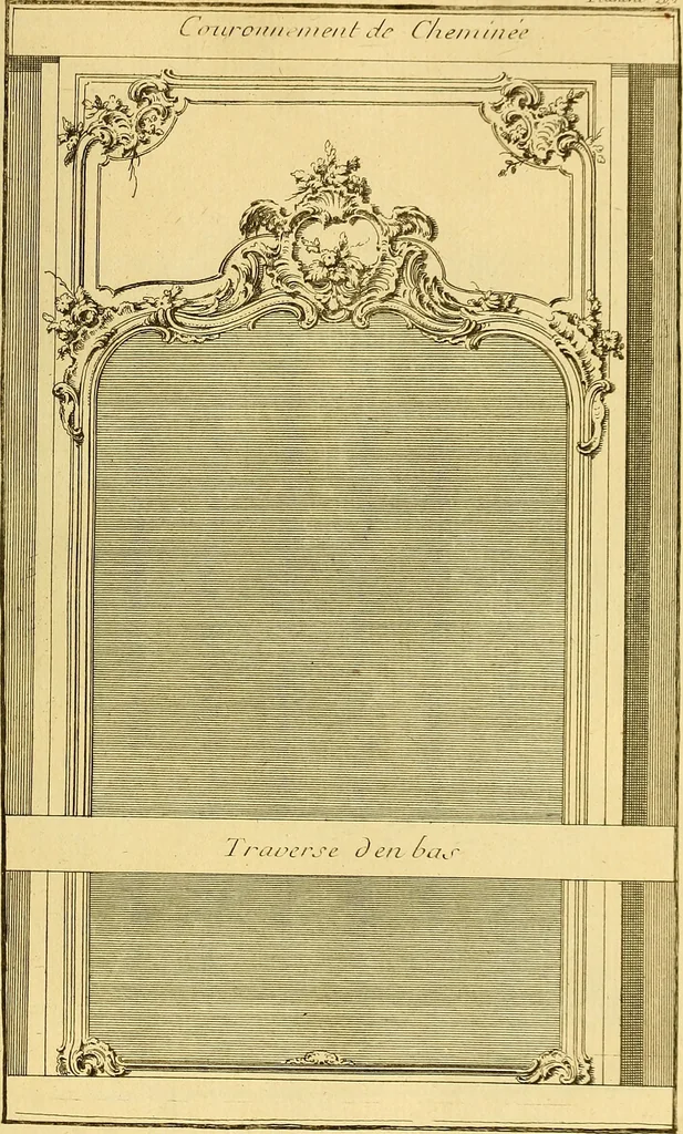 An illustration from L'art de bâtir des maisons de campagne : où L'on traite de leur distribution, de leur construction, & de leur decoration ... Avec l'explication de ces projets, et des desseins de menuiserie, de serrurerie, de parterres, & d'autres ornemens propres à la decoration intérieure & extérieure ..., 1761, leaf 332
