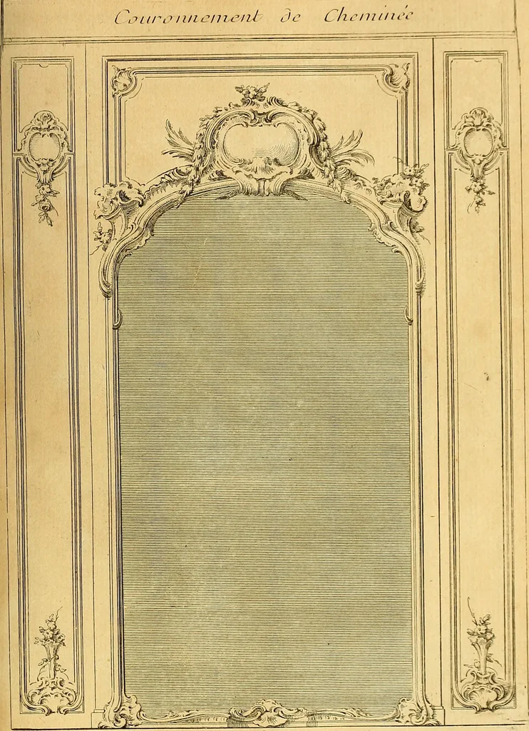 An illustration from L'art de bâtir des maisons de campagne : où L'on traite de leur distribution, de leur construction, & de leur decoration ... Avec l'explication de ces projets, et des desseins de menuiserie, de serrurerie, de parterres, & d'autres ornemens propres à la decoration intérieure & extérieure ..., 1761, leaf 336