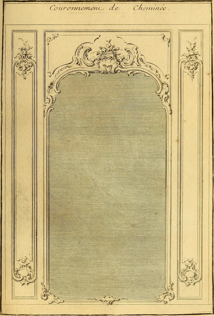 An illustration from L'art de bâtir des maisons de campagne : où L'on traite de leur distribution, de leur construction, & de leur decoration ... Avec l'explication de ces projets, et des desseins de menuiserie, de serrurerie, de parterres, & d'autres ornemens propres à la decoration intérieure & extérieure ..., 1761, leaf 338
