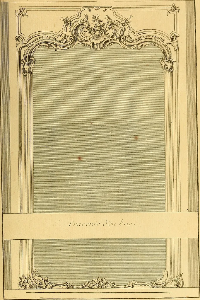 An illustration from L'art de bâtir des maisons de campagne : où L'on traite de leur distribution, de leur construction, & de leur decoration ... Avec l'explication de ces projets, et des desseins de menuiserie, de serrurerie, de parterres, & d'autres ornemens propres à la decoration intérieure & extérieure ..., 1761, leaf 344