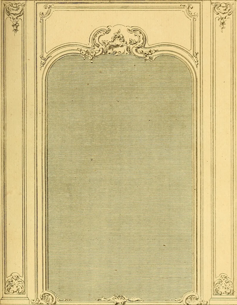 An illustration from L'art de bâtir des maisons de campagne : où L'on traite de leur distribution, de leur construction, & de leur decoration ... Avec l'explication de ces projets, et des desseins de menuiserie, de serrurerie, de parterres, & d'autres ornemens propres à la decoration intérieure & extérieure ..., 1761, leaf 346
