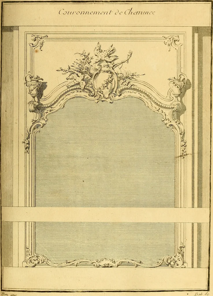 An illustration from L'art de bâtir des maisons de campagne : où L'on traite de leur distribution, de leur construction, & de leur decoration ... Avec l'explication de ces projets, et des desseins de menuiserie, de serrurerie, de parterres, & d'autres ornemens propres à la decoration intérieure & extérieure ..., 1761, leaf 348