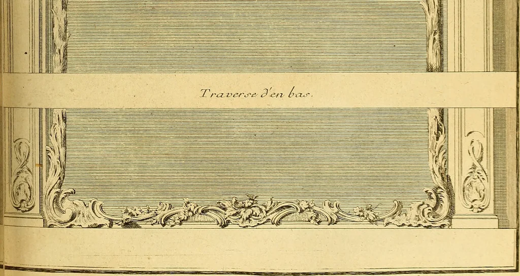 An illustration from L'art de bâtir des maisons de campagne : où L'on traite de leur distribution, de leur construction, & de leur decoration ... Avec l'explication de ces projets, et des desseins de menuiserie, de serrurerie, de parterres, & d'autres ornemens propres à la decoration intérieure & extérieure ..., 1761, leaf 350