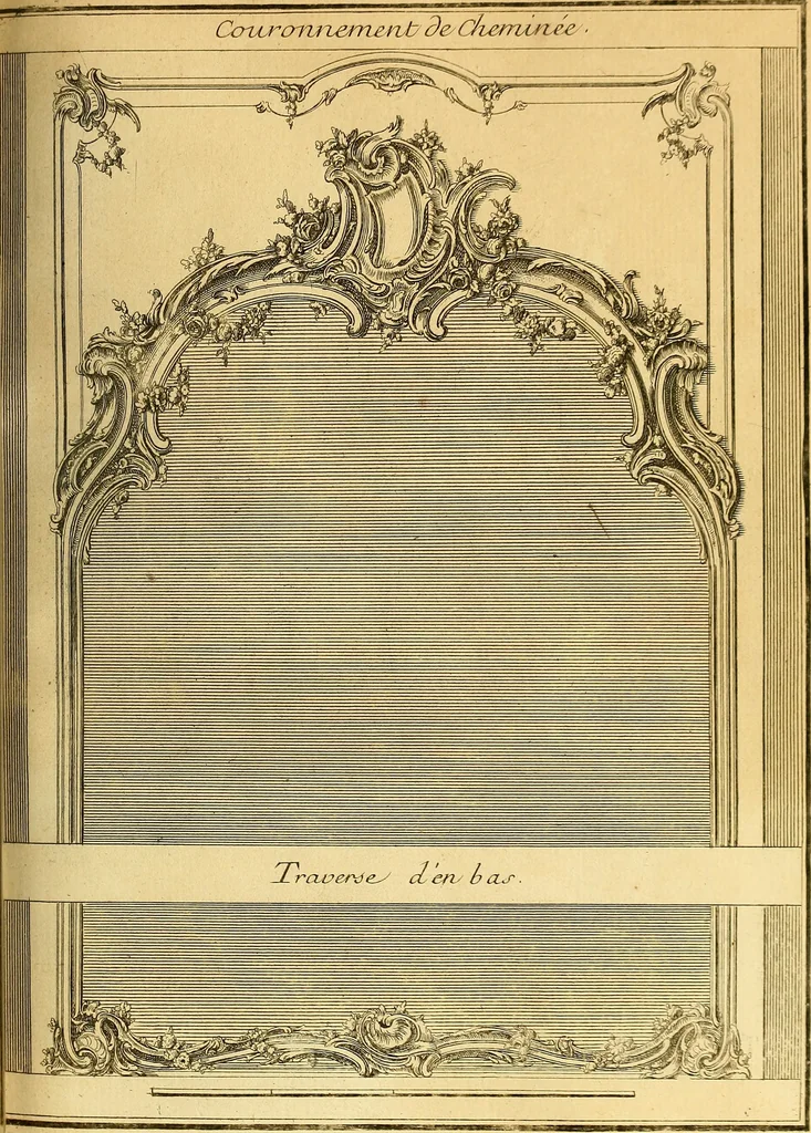 An illustration from L'art de bâtir des maisons de campagne : où L'on traite de leur distribution, de leur construction, & de leur decoration ... Avec l'explication de ces projets, et des desseins de menuiserie, de serrurerie, de parterres, & d'autres ornemens propres à la decoration intérieure & extérieure ..., 1761, leaf 352